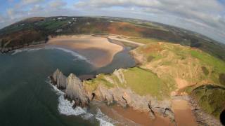 Three Cliffs Bay  Gower Peninsula Wales [upl. by Steffie142]