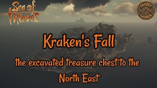 The Excavated Treasure Chest To The North East  Krakens Fall  Sea Of Thieves Riddle Solution [upl. by Dietrich680]