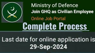 Pak Army GHQ Jobs 2024  How to Online Apply  GHQ Rawalpindi [upl. by Yspyg872]