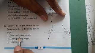 6Parallel lines and transversal class 8th  Practice Set 21 MH state Chapter 2 part 1 [upl. by Rosenblatt]