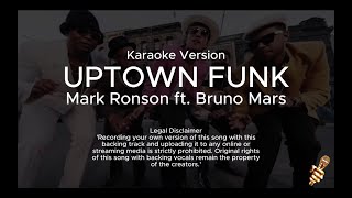 Mark Ronson  Uptown Funk ft Bruno Mars Karaoke [upl. by Nodle]