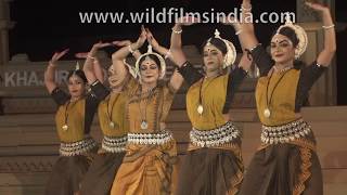 Odissi dance performance in India Khajuraho Dance Festival 2020 [upl. by Iras]