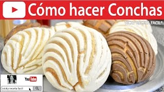 CÓMO HACER CONCHAS  VickyRecetaFacil [upl. by Connor211]