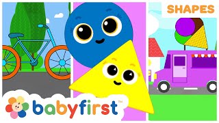 Shapes School  Educational videos for kids  Learning Shapes  Ice Cream amp More  BabyFirst TV [upl. by Halludba]