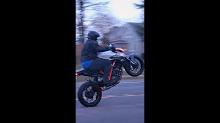 KTM Superduke 1290 R With Austin Racing Exhaust Shooting Flames shorts ktm austinracing [upl. by Eerb]