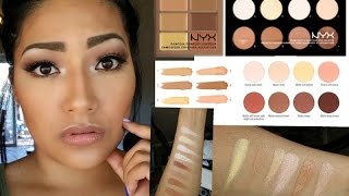 NYX HIGHLIGHT amp CONTOUR PRO PALETTE amp NYX CONCEAL CORRECT CONTOUR PALETTE First Impressions [upl. by Starr]