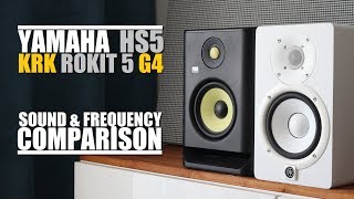 KRK Rokit 5 G4 RP5G4 vs Yamaha HS5  Sound amp Frequency Response Comparison [upl. by Weber]