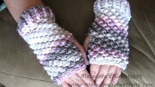 How to Crochet Finger less Crochet Gloves  Raspberry Stitch Finger less Gloves  Crochet Tutorial [upl. by Remmos775]