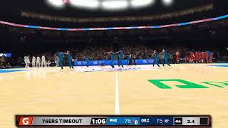 PHI 76ers vs OKC Thunder JBLS7 2K24 MyTeam Game 1 [upl. by Itnahsa]