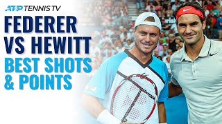 Roger Federer vs Lleyton Hewitt Best ATP Shots amp Points From Their Rivalry [upl. by Marve588]