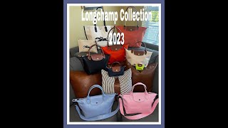 LONGCHAMP HANDBAG COLLECTION REVIEW  10 PIECES  LE PLIAGE  CUIR  ESSENTIAL TOILE TOTE [upl. by Atirehc]