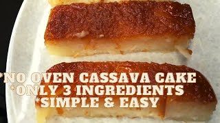 No Oven Cassava Cake RecipePinoy DelicaciesYummy and Easy to MakeCristyCRAVES [upl. by Alisander]