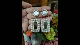 beautiful pearls with dolar earrings 😱 shorts viralshorts pearlsearrings diy [upl. by Pincus]