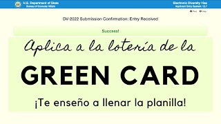 Cómo aplicar a la lotería de visas DV2022  Paso a paso para llenar la planilla  Ale intenta [upl. by Olnee]