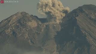 Apr 18 2023 Daytime eruption at Semeru Volcano [upl. by Petty946]