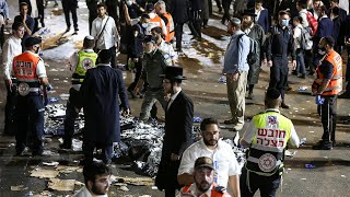 Israel stampede Dozens killed in crush at Lag BOmer ceremony [upl. by Eilema183]