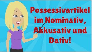 Deutsch lernen mit Dialogen  Lektion 58  Possessivartikel im Nominativ Akkusativ und Dativ [upl. by Tracee]