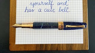 Montegrappa Extra Otto Sapphirus Fountain Pen Review [upl. by Aniram317]