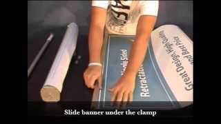 Display Banner Stand  Set Up Retractable [upl. by Tomasine]