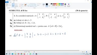 Rezolvări  Model Bacalaureat 2024 – Matematică – Tehnologic [upl. by Cyn]