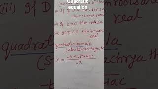 quadratic equation formulashri Dharacharya theorem maths important learn class10 [upl. by Epuladaug]