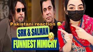 Sunil grover amp kriushnas SRKSalman khan mimicry  Pakistani reaction on kapil sharma show [upl. by Retxed]