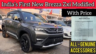 New Brezza Zxi Model Modified With All Genuine Accessories 🔥 Vahan Official [upl. by Legir171]