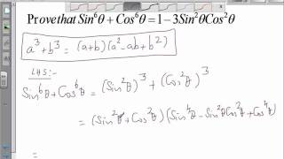 Prove that Sin6xCos6x  1  3Sin2xCos2x [upl. by Euqinimod846]