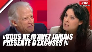 Le ton monte entre Dominique de Villepin et Apolline de Malherbe   Apolline Matin [upl. by Ejrog]