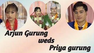 Arjun Gurung amp Priya Gurung Wedding Video Nepali wedding Video Beautiful couple Wedding video [upl. by Judi]