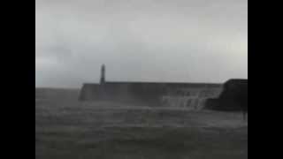 HUGE WAVES  Porthcawl Pier South Wales  Feb 8th 2014 [upl. by Frodi]