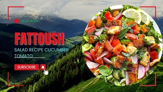 This authentic Lebanese  Fattoush Salad is made with  wellseasoned fried pita bread seasonal [upl. by Ltsyrk]