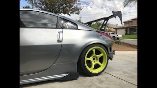 CUSTOM CANARDS amp WIND END PLATES FOR 350z [upl. by Oirifrop]