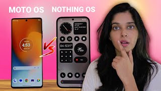 NOTHING OS vs MOTO OS  Best Midrange Smartphone UI [upl. by Retxab]