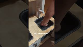 Better draining sink  Making IKEA Duktig Functional Part 2 montessori ikea hack diy makeover [upl. by Yann]