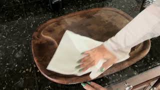 Oiling My Wooden Cutting Board  Kitchen Tools kitchen home organization oiling [upl. by Cordeelia]