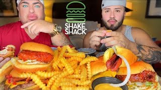 SPECIAL GUEST• Shake Shack FEAST • MUKBANG EATING SHOW [upl. by Bander481]