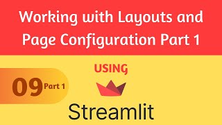 Streamlit Tutorial 91  Working with Layouts and Page Configuration Part 1 [upl. by Fishback]