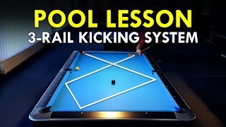 Pool Lesson  Great 3 Rail Diamond Kicking System Explained [upl. by Ahsirpac]