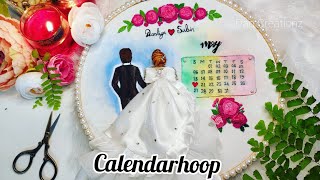 calendar hoopcalendar embroidery hoopcalendar embroidery tutorial embroidery hoop making easy [upl. by Enitsrik]