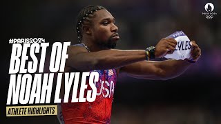 The best of Noah Lyles at the Olympics 🏃 [upl. by Odrarej45]