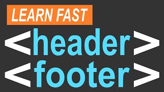 HTML header amp footer Tags Tutorial Semantic Elements Easy Guide for Beginners [upl. by Tinor579]