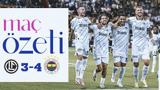 MAÇ ÖZETİ FC Lugano 34 Fenerbahçe  UEFA Şampiyonlar Ligi 2 Ön Eleme Turu 1 Maç [upl. by Aggie]