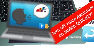 How to turn off voice Narrator TalkBack Screen reader on Gateway laptop windows 11  laptop talks [upl. by Nirol708]