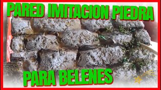 🏡 Pared imitación de piedra para nuestro Belén 🏡 [upl. by Llemej]