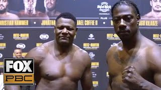 Luis Ortiz vs Charles Martin  WEIGHIN  PBC ON FOX [upl. by Norling259]