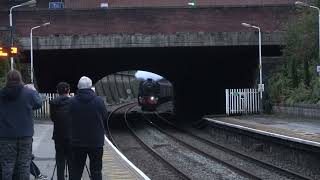 Stanier Black 5 45212 and 47746 Chris Fudge on the rear passing Belper station [upl. by Ayifas]