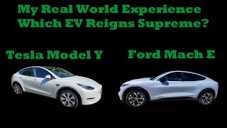 Ford Mach E vs Tesla Model Y My RealWorld Experience  Which EV Reigns Supreme [upl. by Darya]