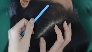 ASMR Hair Play Hair Parting With Snoring Breathing Sounds Tingles For Relieve Stress Unwind [upl. by Scribner]