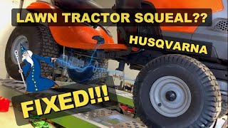 Husqvarna YTH24V54 Lawn Tractor Belt Squeal Repair [upl. by Einnok]